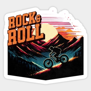 Rock and Roll Mountain Bike Design Sticker